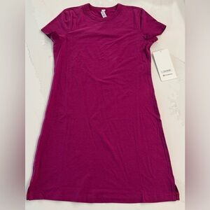 🆕 Lululemon Classic Fit Cotton Blend T Shirt Dress - Magenta Purple